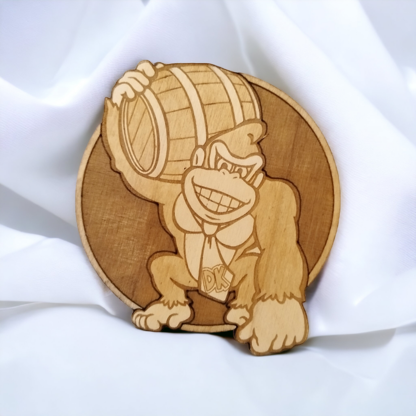 Set of 6 Donkey Kong Wooden Coasters - Handmade Gift - Housewarming - Wood Kitchenware