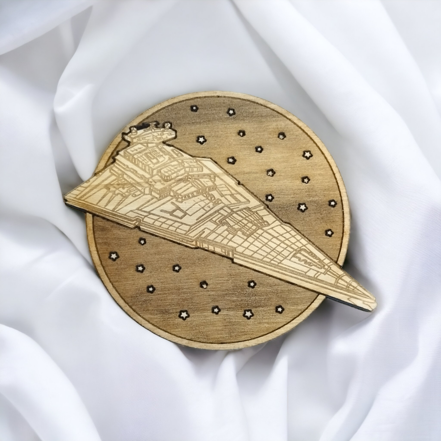 Set of 6 Star Wars Ships Wooden Coasters - Handmade Gift - Housewarming - Wood Kitchenware - Star Wars