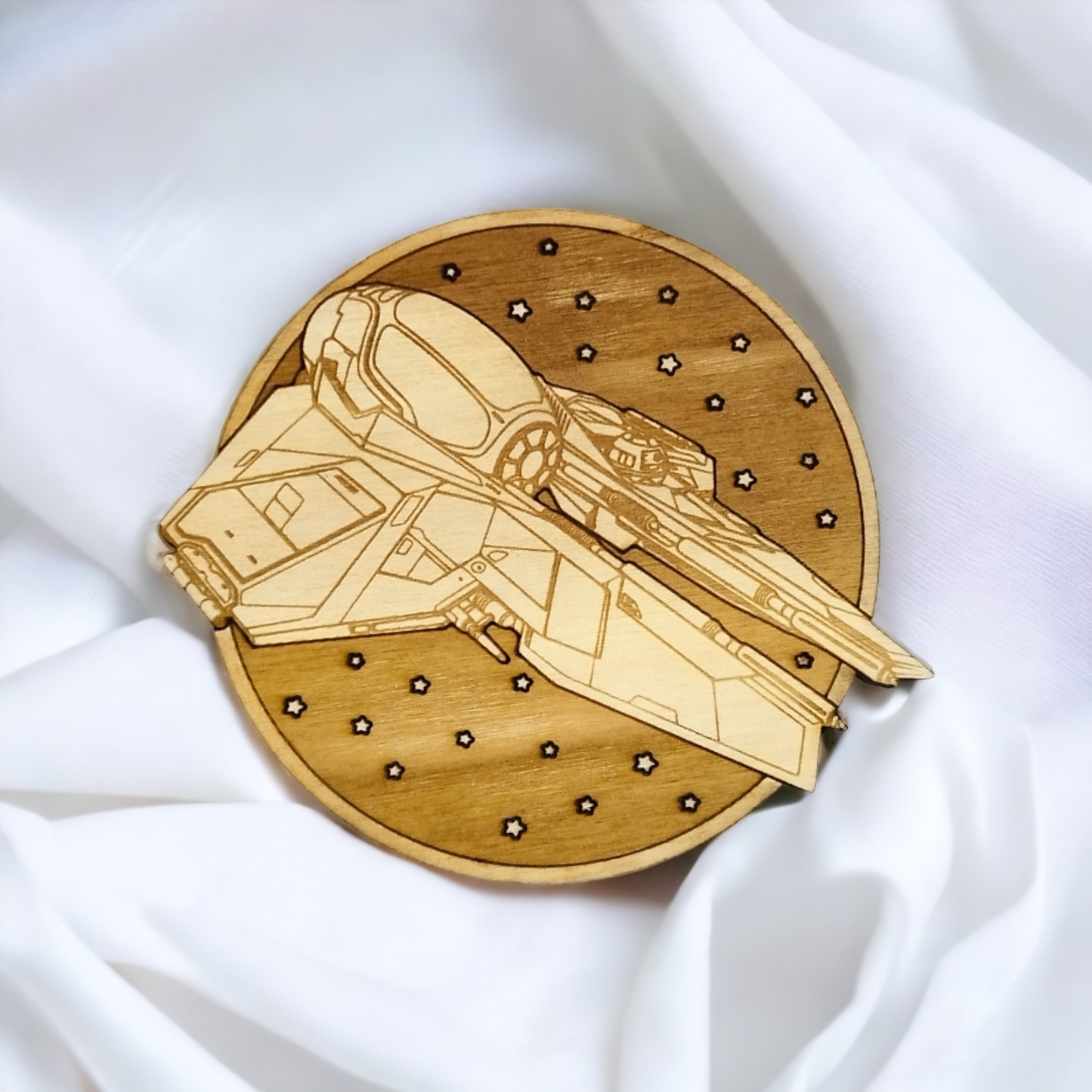 Set of 6 Star Wars Ships Wooden Coasters - Handmade Gift - Housewarming - Wood Kitchenware - Star Wars
