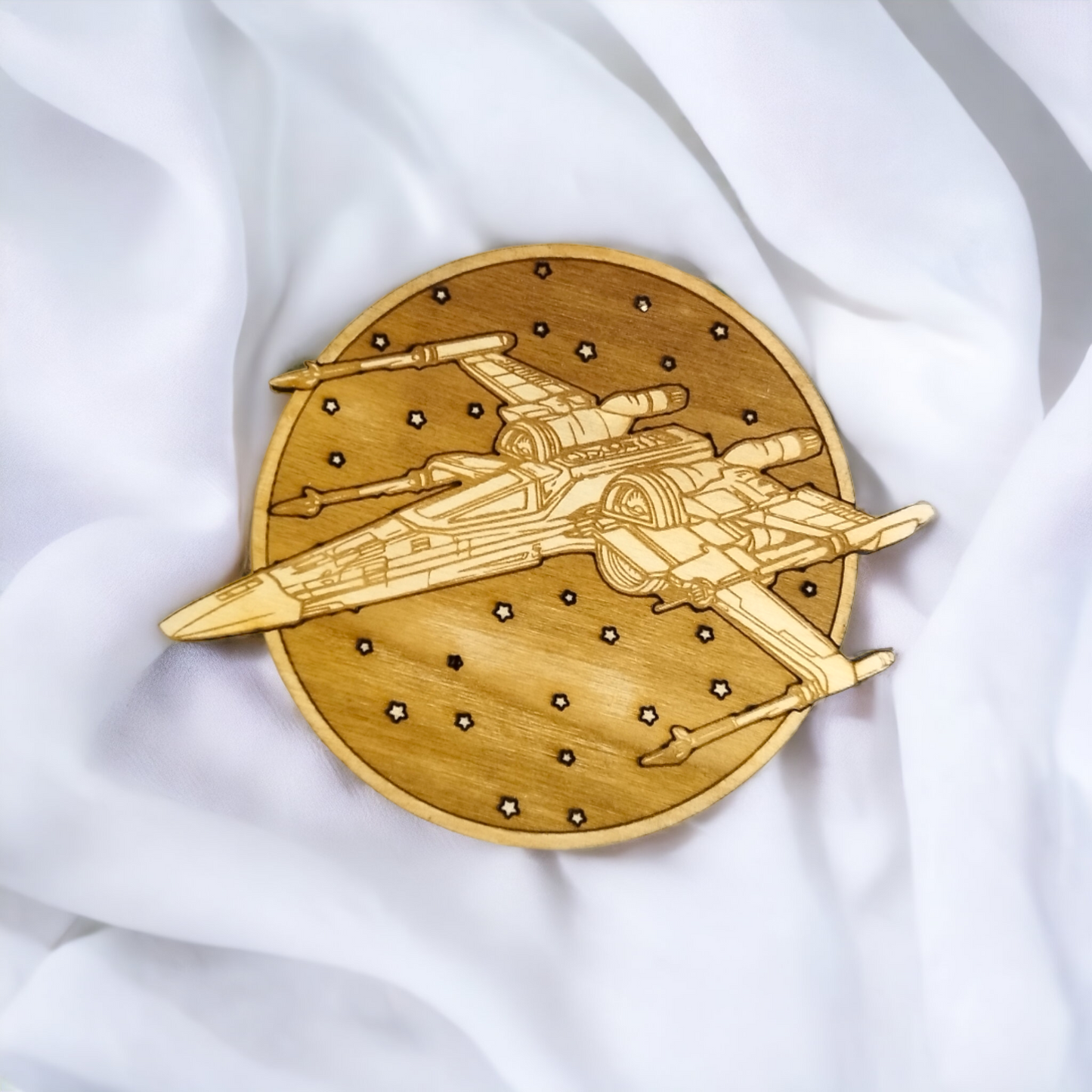 Set of 6 Star Wars Ships Wooden Coasters - Handmade Gift - Housewarming - Wood Kitchenware - Star Wars