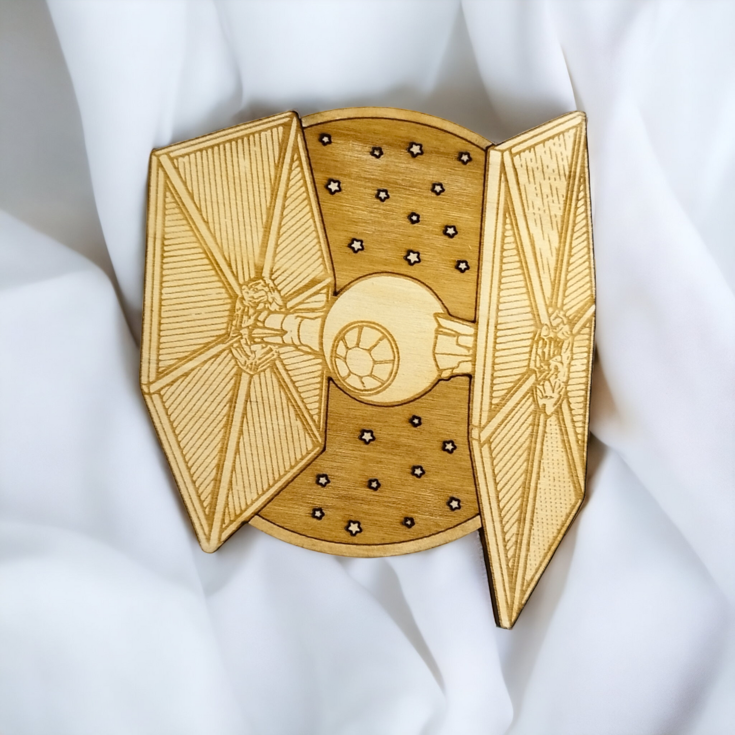 Set of 6 Star Wars Ships Wooden Coasters - Handmade Gift - Housewarming - Wood Kitchenware - Star Wars