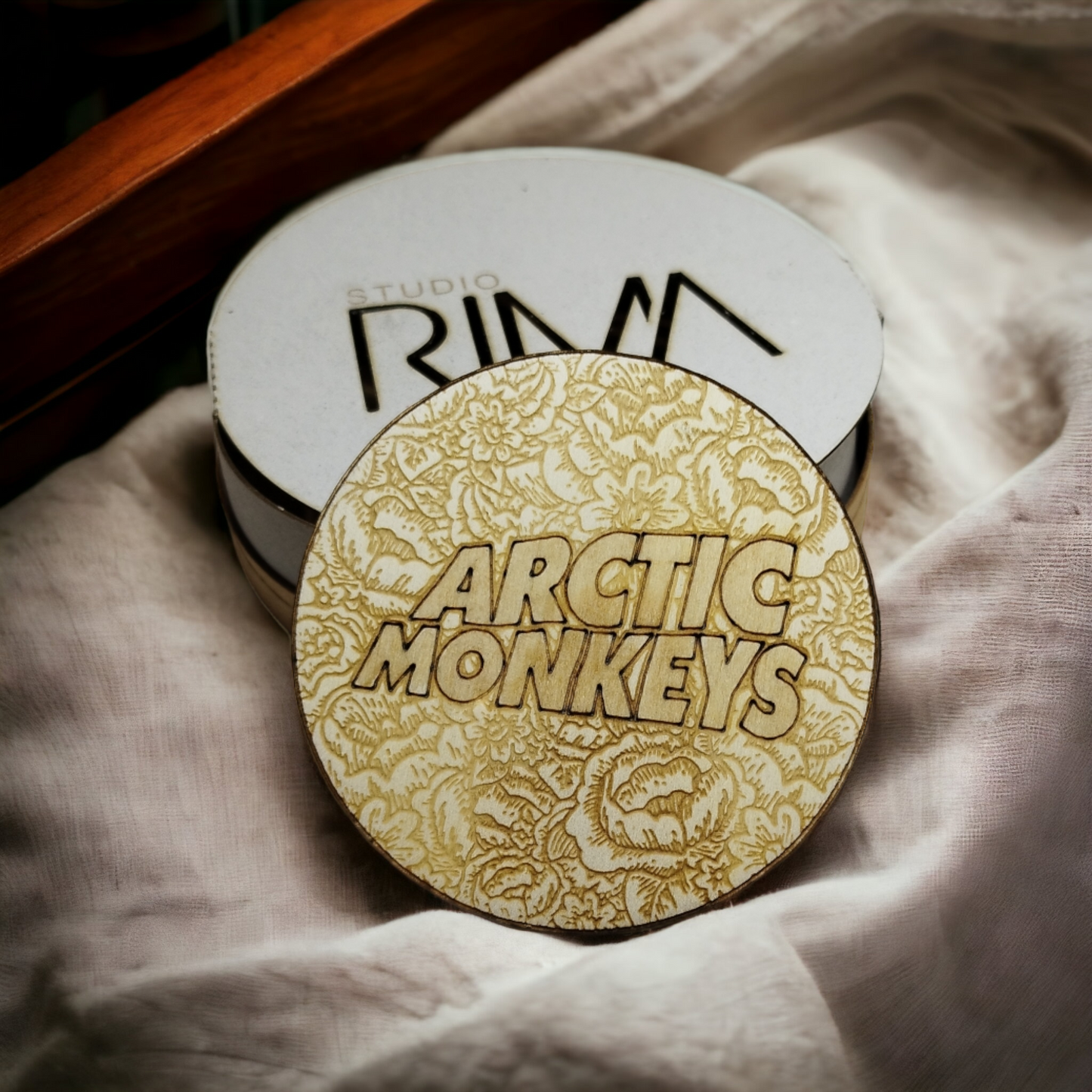 Set of 6 Arctic Monkeys Wooden Coasters - Handmade Gift - Housewarming - Wood Kitchenware - Rock Band