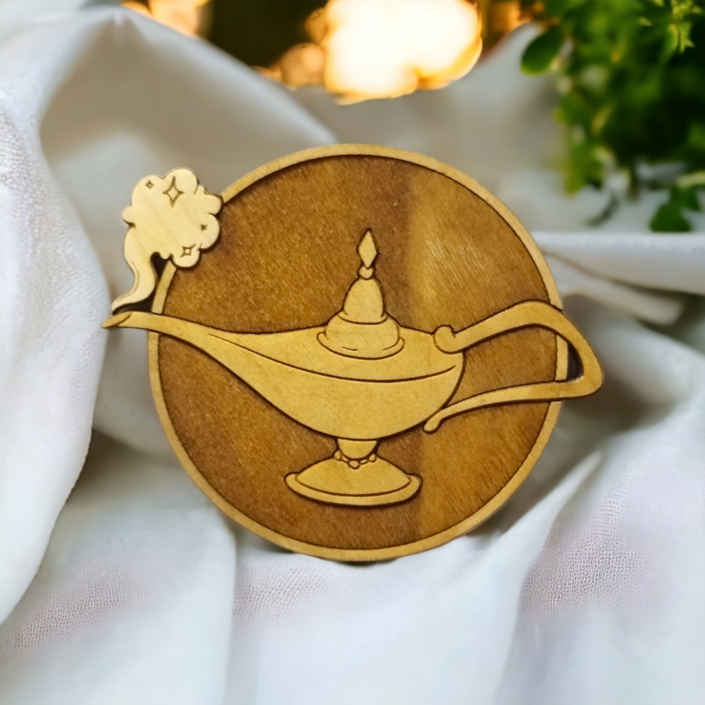 Set of 6 Aladdin Wooden Coasters - Handmade Gift - Wood Kitchenware