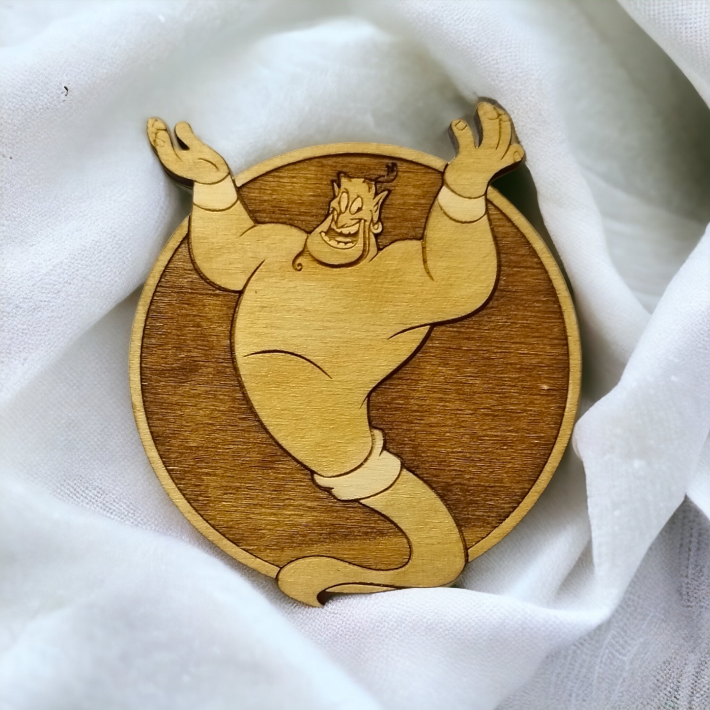 Set of 6 Aladdin Wooden Coasters - Handmade Gift - Wood Kitchenware