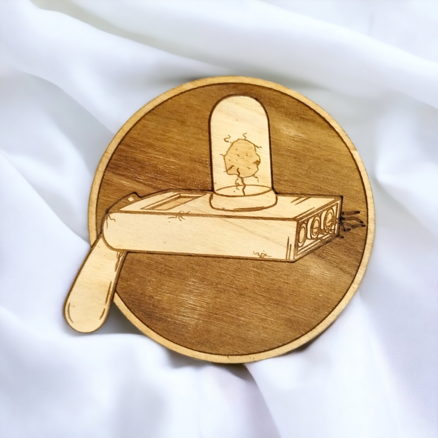 Set of 6 Rick and Morty Wooden Coasters - Handmade Gift - Housewarming - Wood Kitchenware