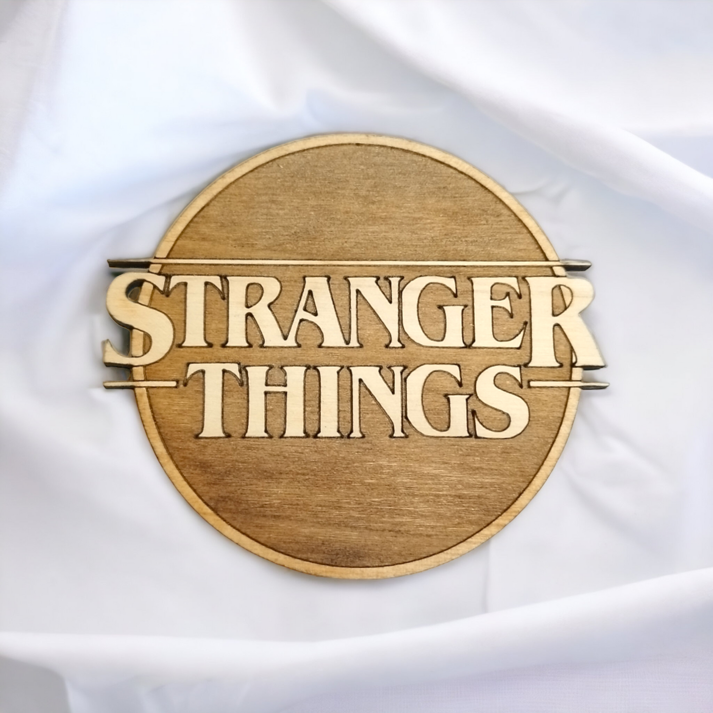 Set of 6 Stranger Things Wooden Coasters - Handmade Gift - Housewarming - Wood Kitchenware - Stranger Things