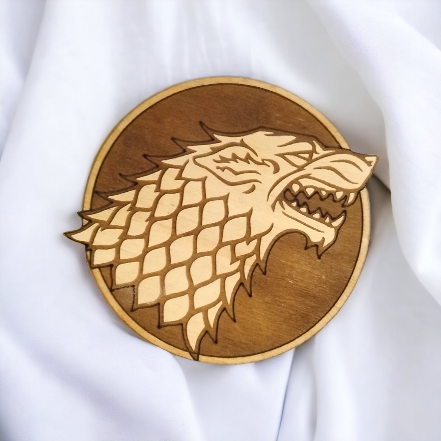 Set of 6 Game of Thrones Houses Wooden Coasters - Handmade Gift - Housewarming - Wood Kitchenware
