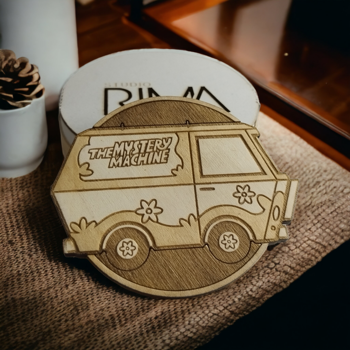 Set of 6 Scooby Doo Wooden Coasters - Handmade Gift - Housewarming - Wood Kitchenware