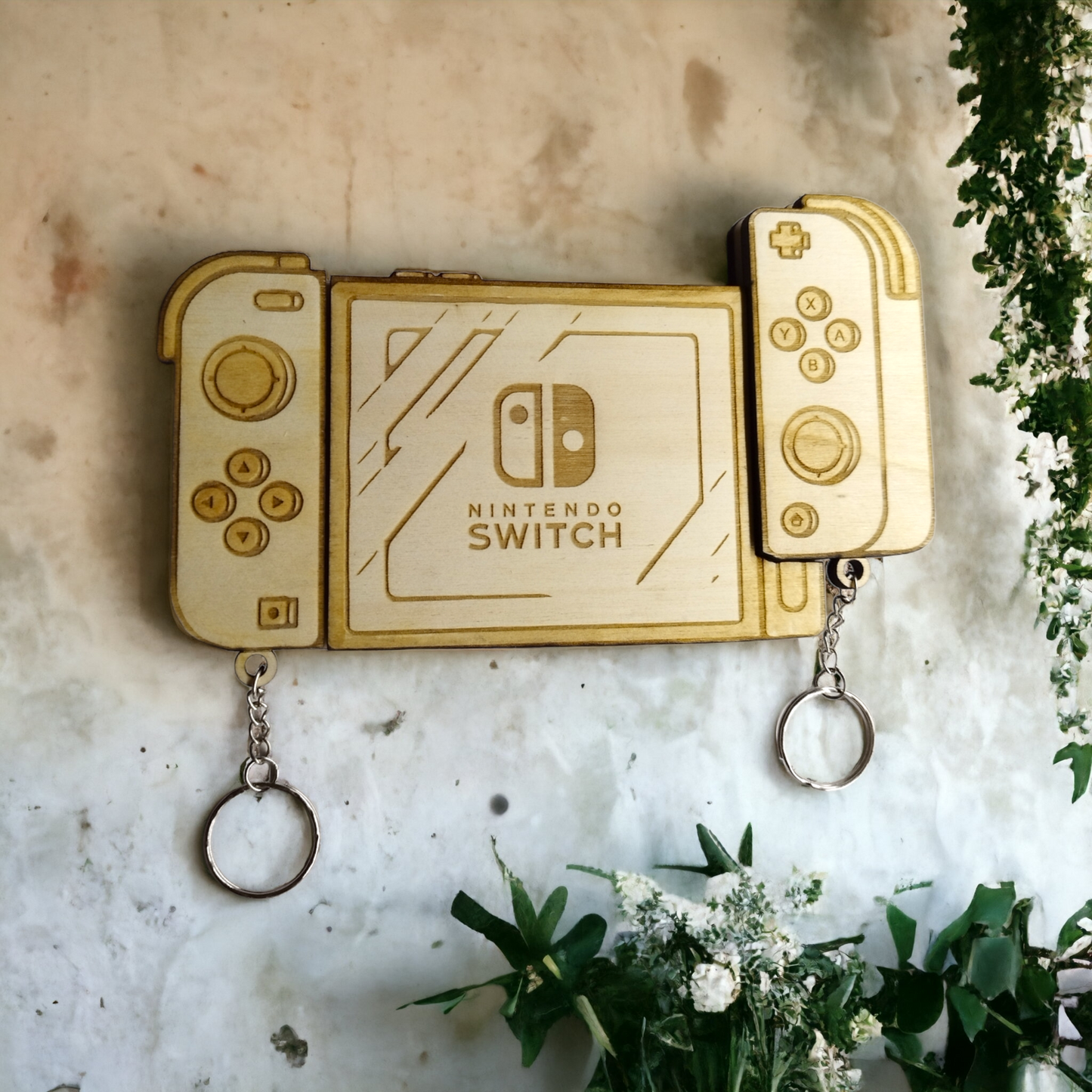 Nintendo Switch Keychain Magnet Wall Mount - Keyring Holder