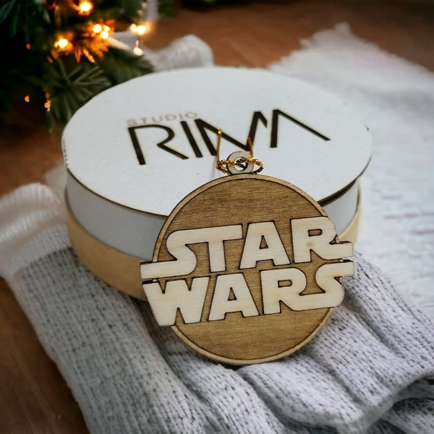 Set of 6 Star Wars Ornaments Wooden Coasters - Handmade Gift - Housewarming - Wood Kitchenware