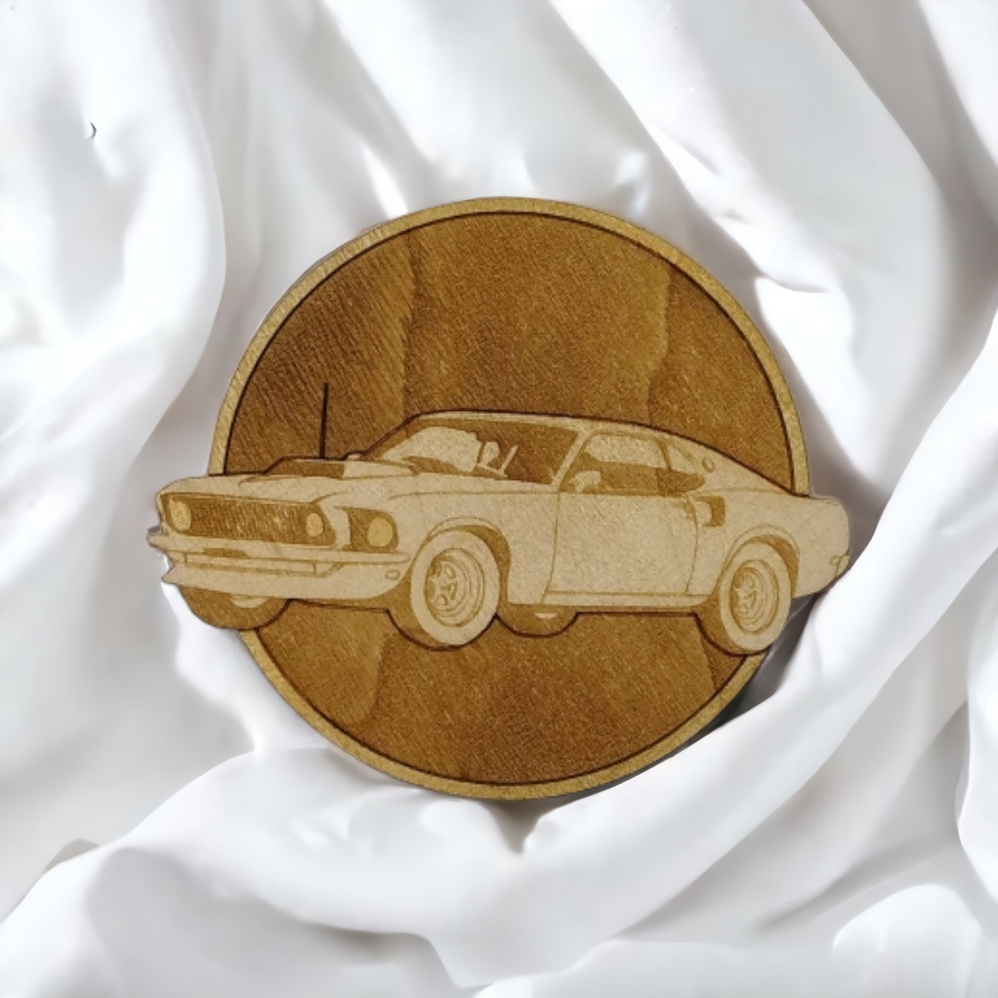 Set of 6 Classic Cars Wooden Coasters - Handmade Gift - Housewarming - Wood Kitchenware