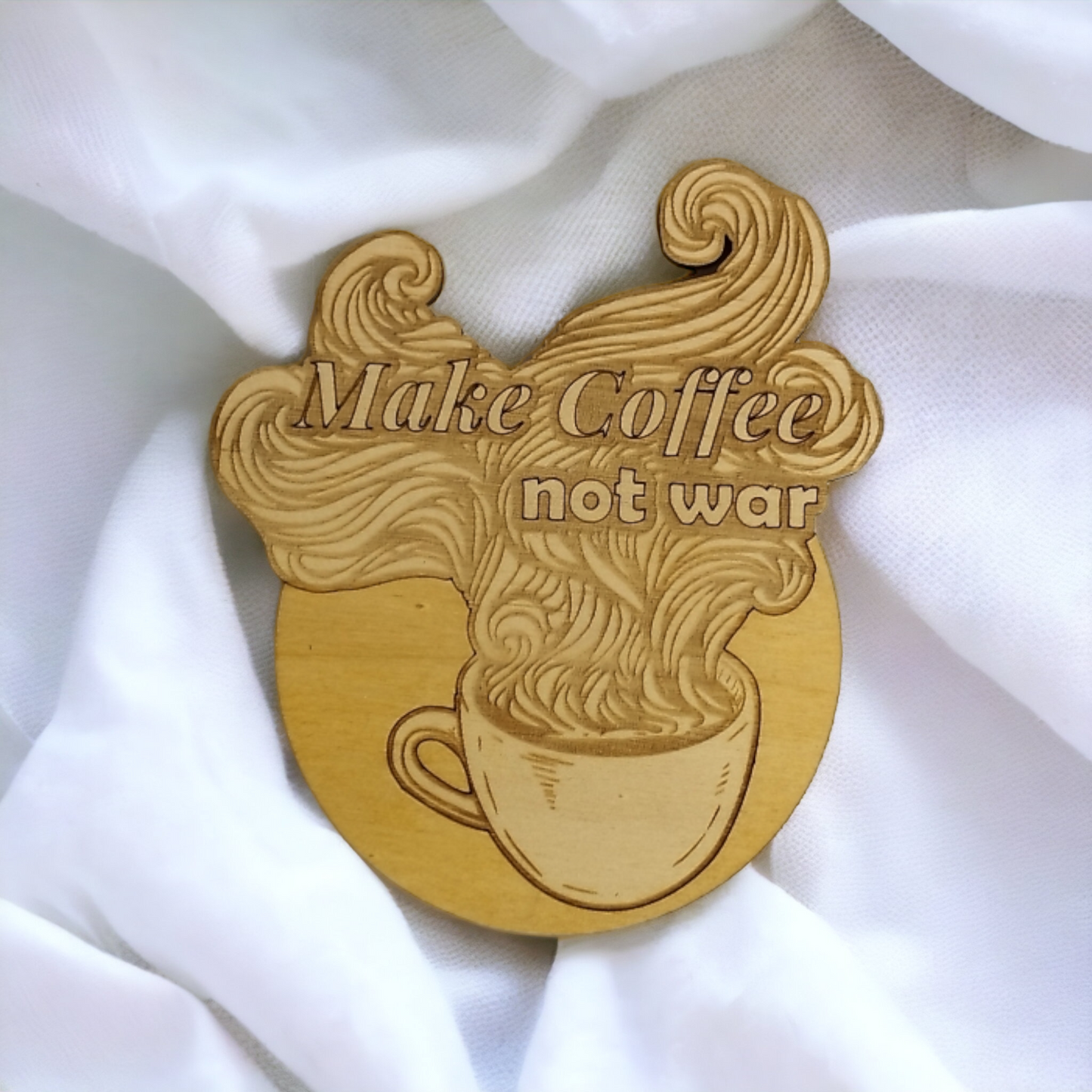 Set of 6 Coffee Wooden Coasters - Handmade Gift - Housewarming - Wood Kitchenware - Coffee Collection
