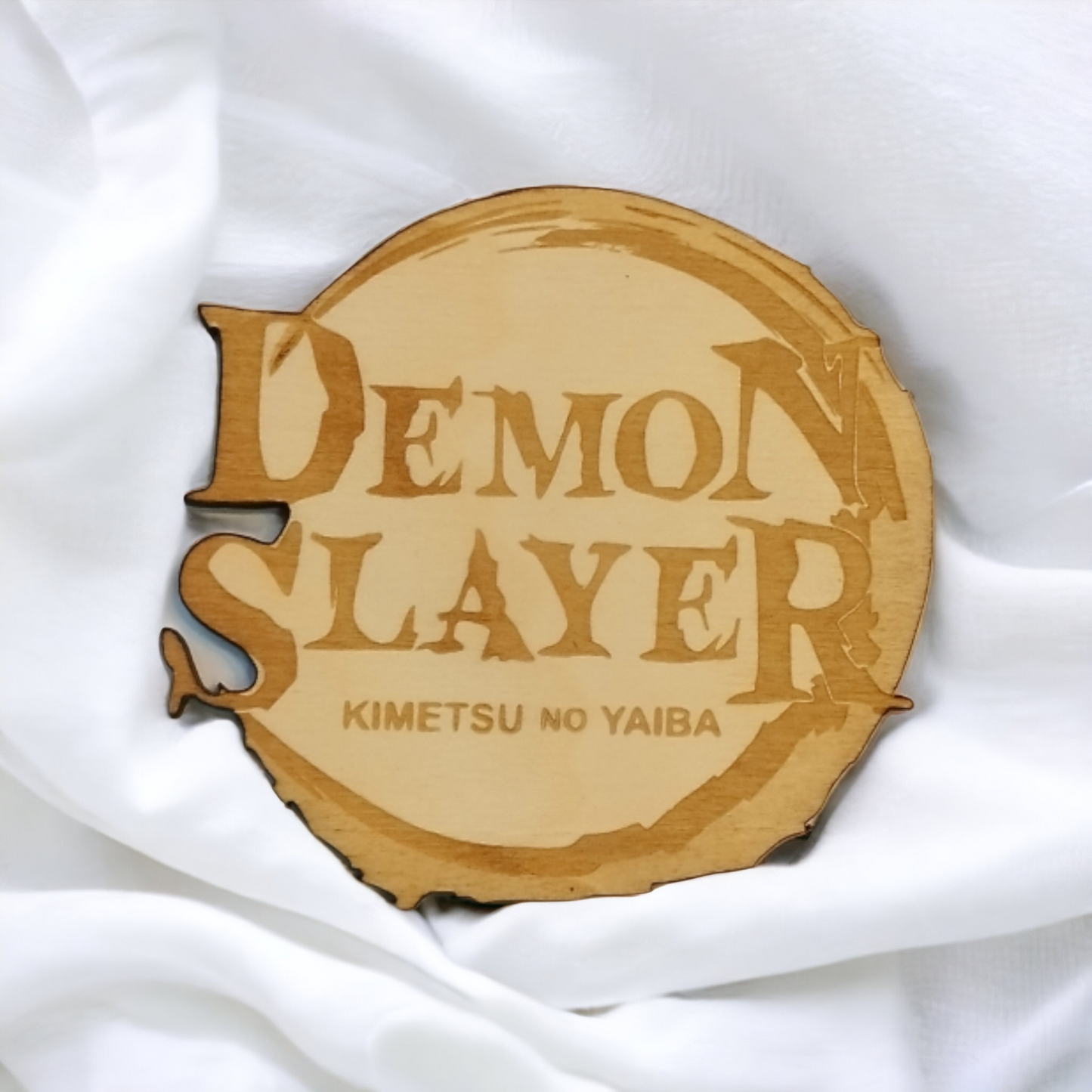 Set of 6 Demon Slayer Wooden Coasters - Handmade Gift - Housewarming - Wood Kitchenware