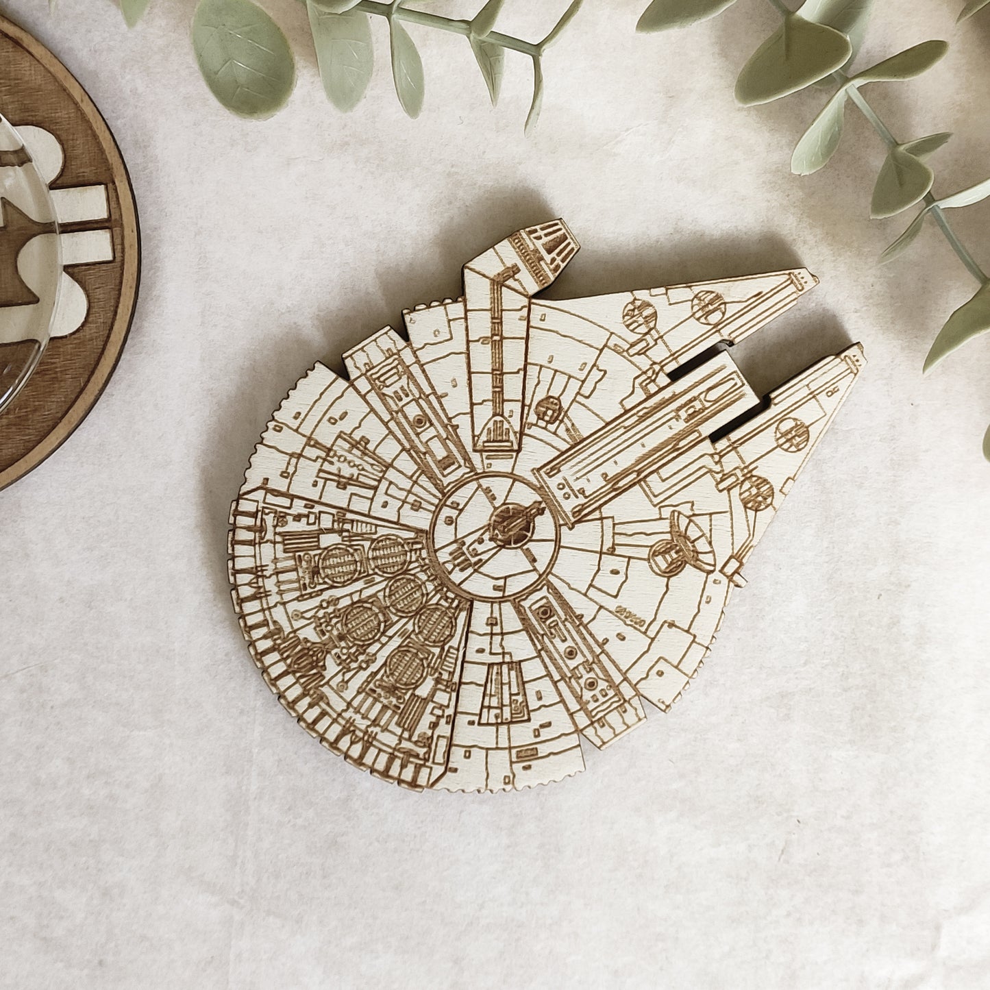 Set of 6 Star Wars Wooden Coasters - Handmade Gift - Housewarming - Wood Kitchenware - Baby Yoda - The Mandalorian