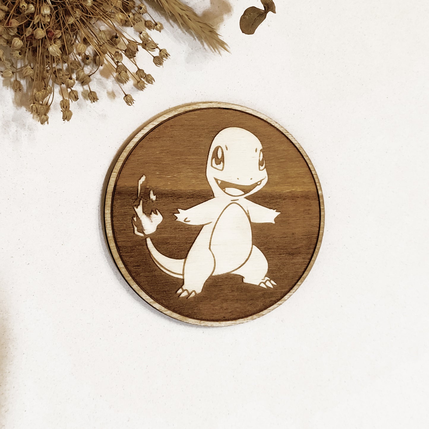 Set of 6 Pokemon Wooden Coasters - Handmade Gift - Housewarming - Wood Kitchenware