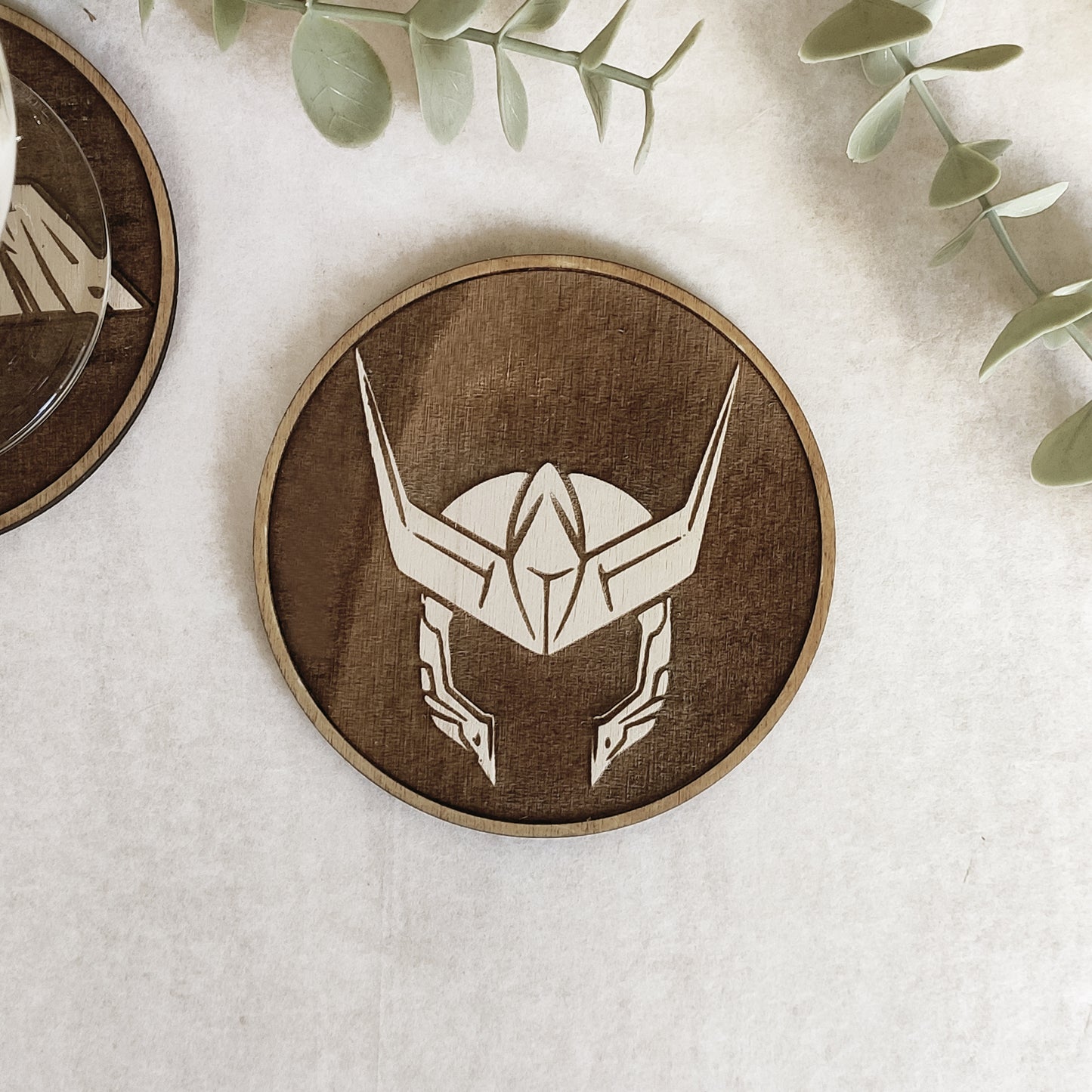 Set of 6 Saint Seiya Wooden Coasters - Handmade Gift - Housewarming - Wood Kitchenware