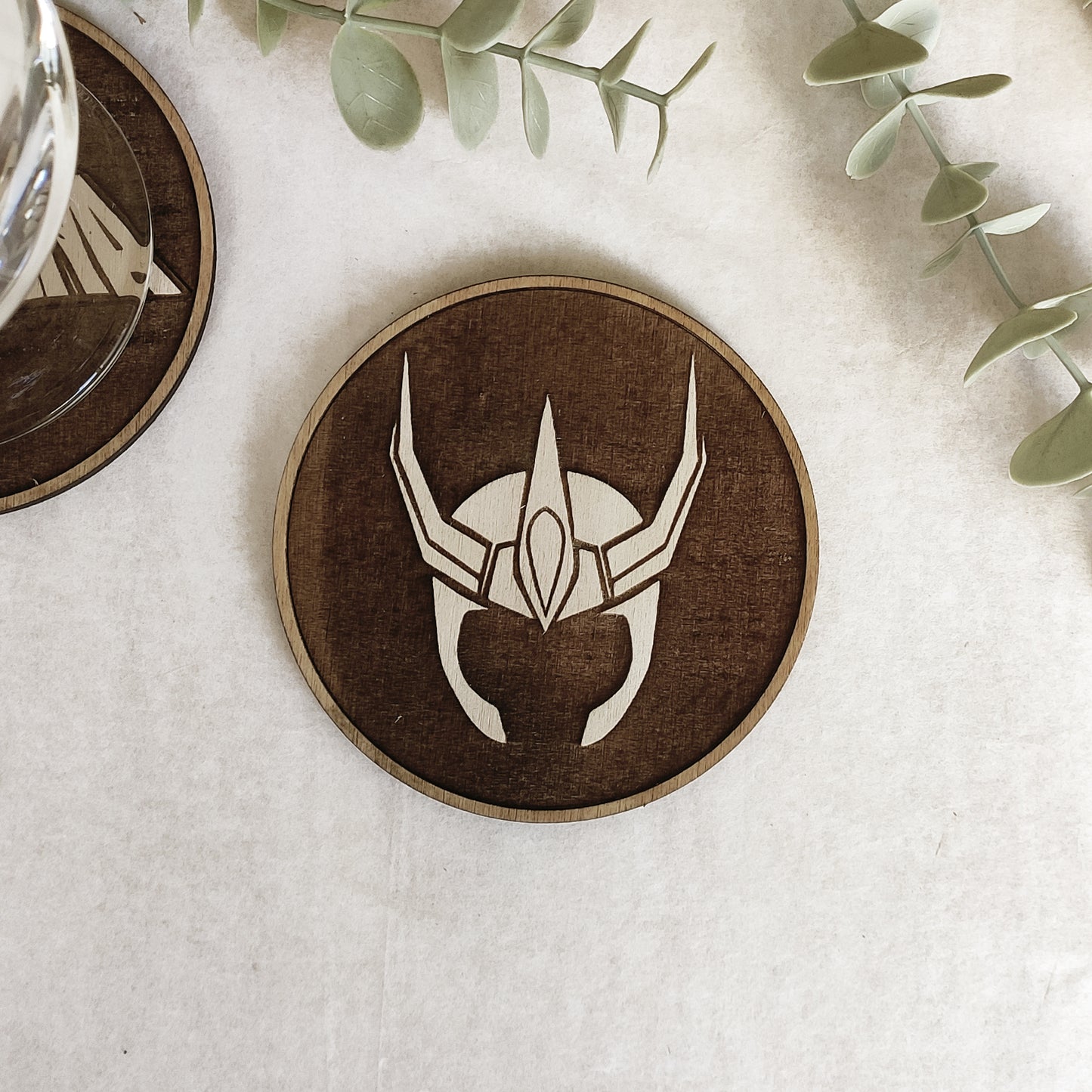Set of 6 Saint Seiya Wooden Coasters - Handmade Gift - Housewarming - Wood Kitchenware