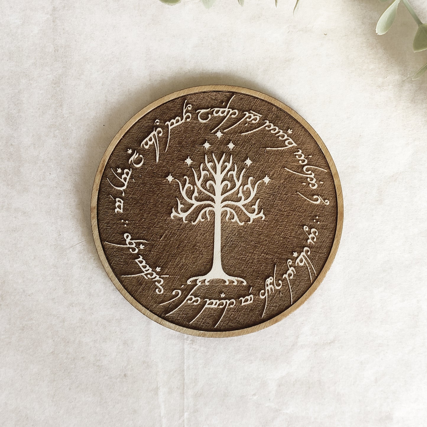 Set of 6 Lord of The Rings Wooden Coasters - Handmade Gift - Housewarming - Wood Kitchenware - LOTR