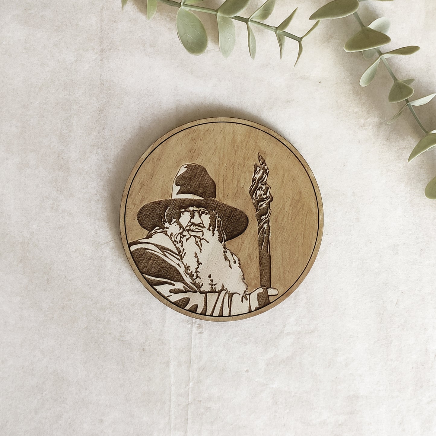 Set of 6 Lord of The Rings Wooden Coasters - Handmade Gift - Housewarming - Wood Kitchenware - LOTR
