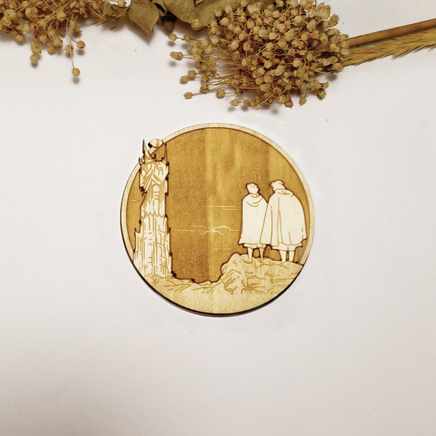 Set of 9 Lord of The Rings Wooden Coasters - Handmade Gift - Housewarming - Wood Kitchenware - LOTR