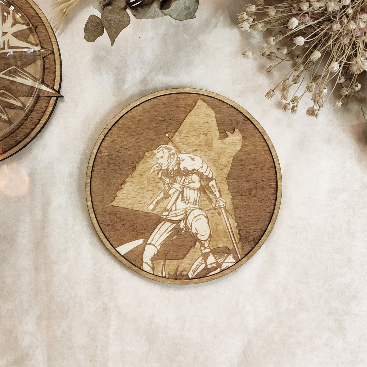 Set of 6 The Witcher Wooden Coasters - Handmade Gift - Housewarming - Wood Kitchenware