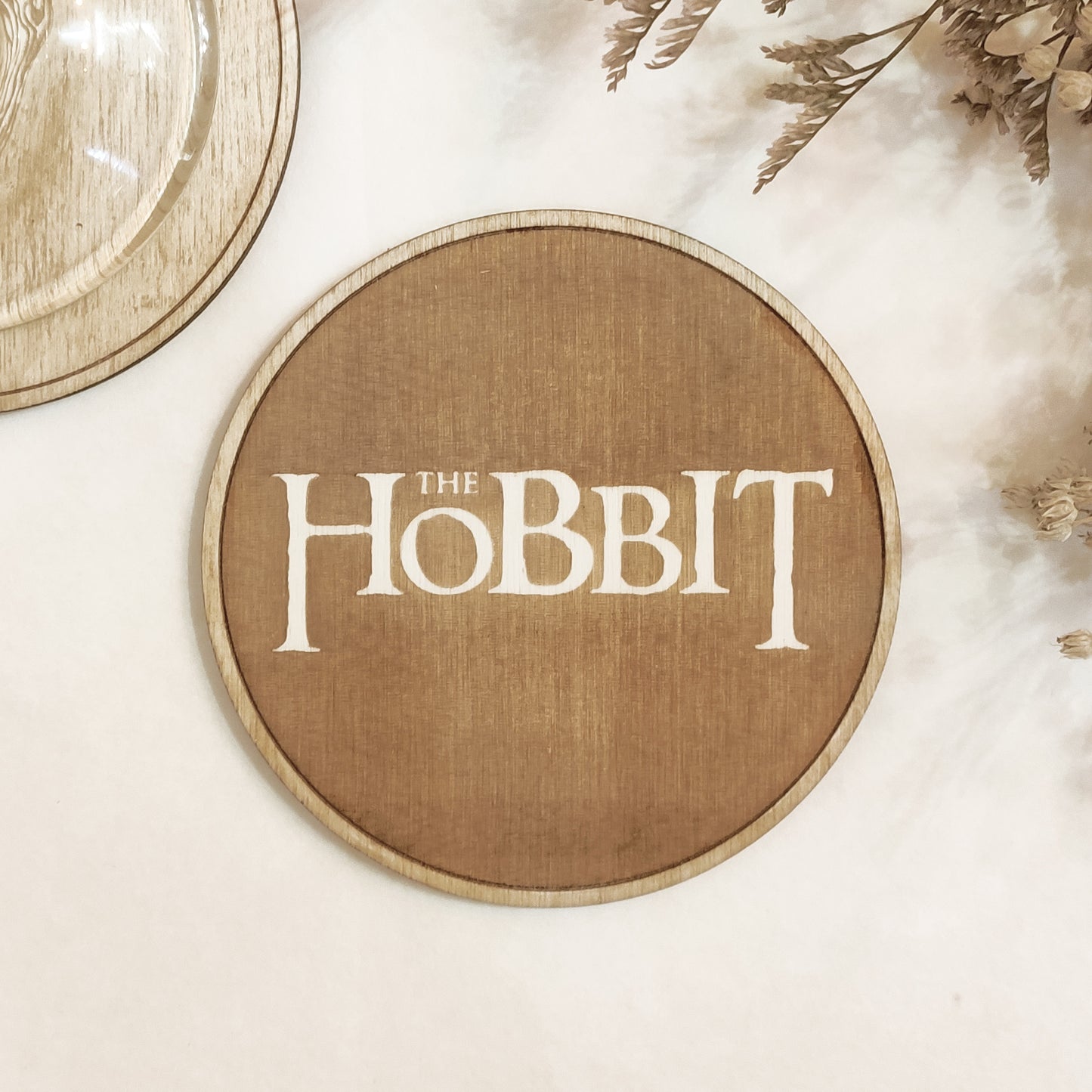 Set of 6 The Hobbit Wooden Coasters - Handmade Gift - Housewarming - Wood Kitchenware