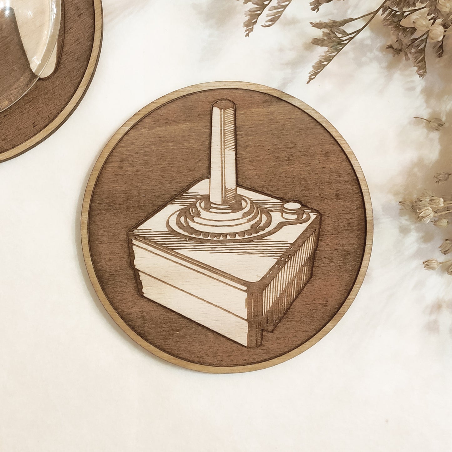 Set of 6 Videogames Controllers Wooden Coasters - Handmade Gift - Housewarming - Wood Kitchenware - Gamer