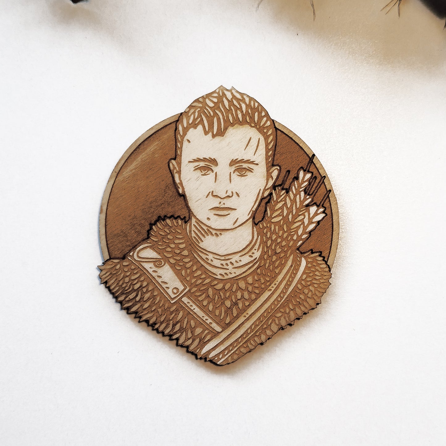 Set of 6 God of War Wooden Coasters - Handmade Gift - Housewarming - Wood Kitchenware