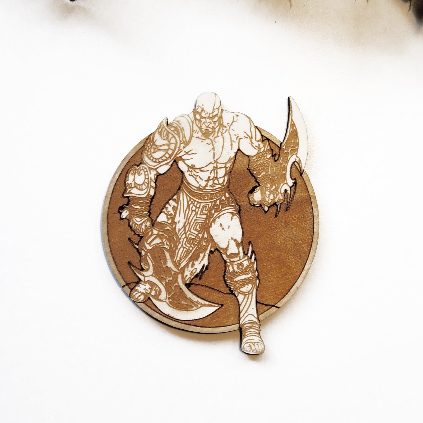 Set of 6 God of War Wooden Coasters - Handmade Gift - Housewarming - Wood Kitchenware
