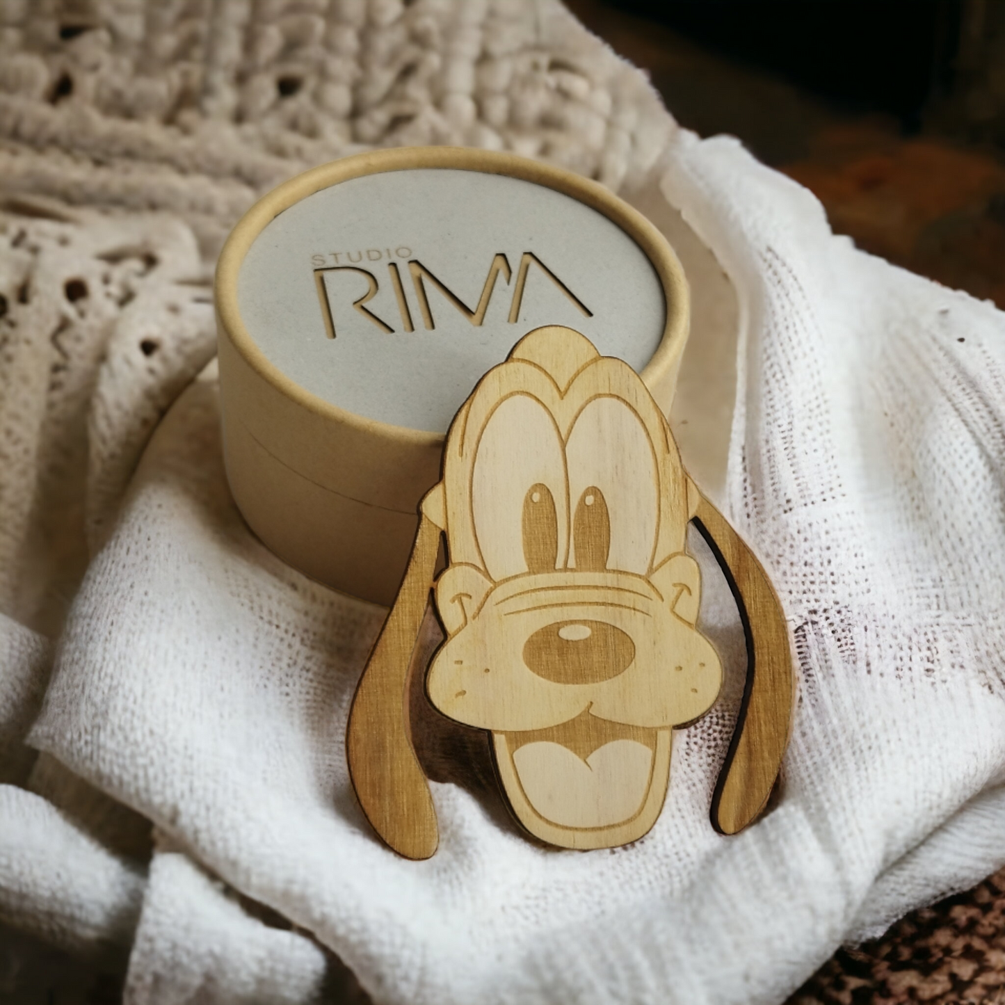 Set of 6 Disney Wooden Coasters - Handmade Gift - Housewarming - Wood Kitchenware - Mickey - Minnie