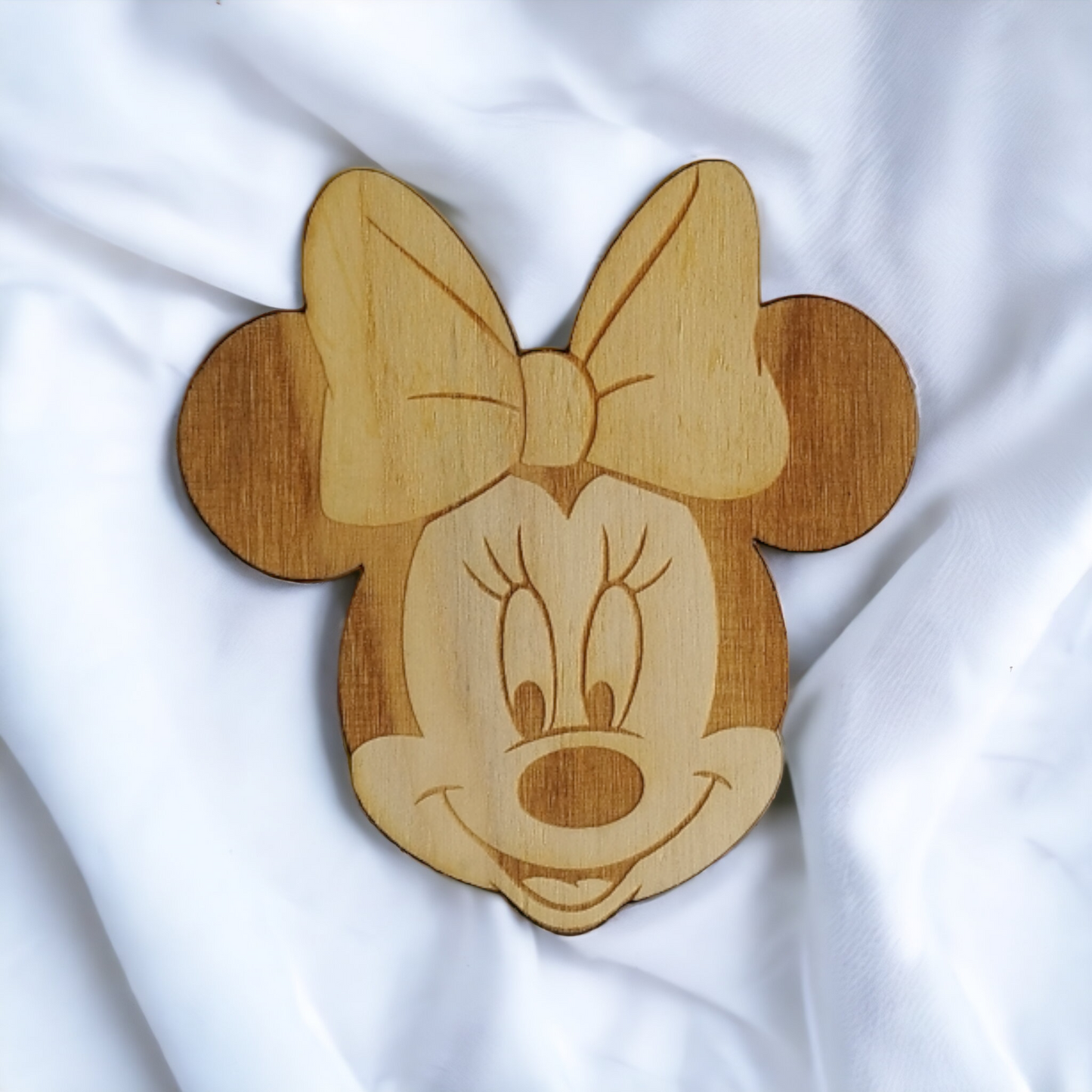 Set of 6 Disney Wooden Coasters - Handmade Gift - Housewarming - Wood Kitchenware - Mickey - Minnie