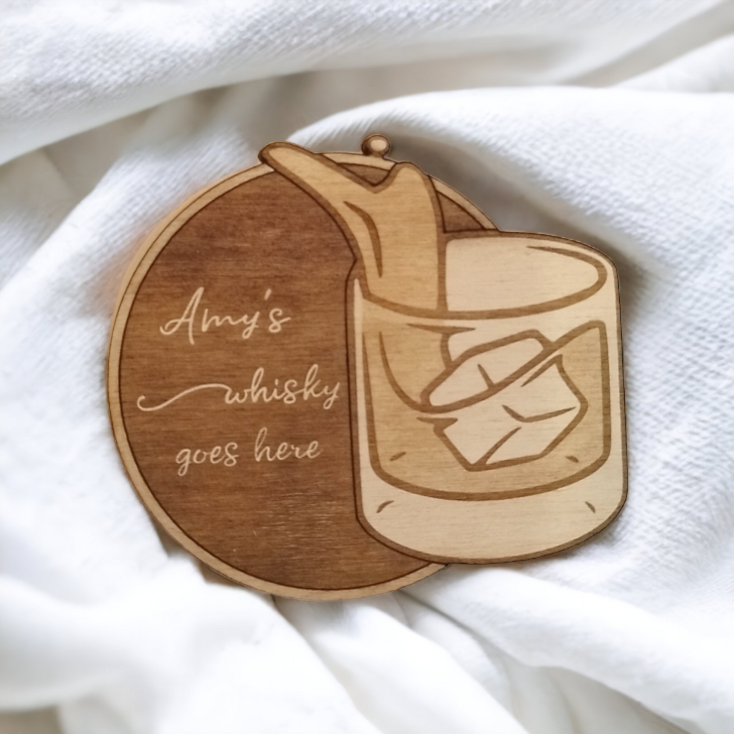 Set of 6 Drinks Wooden Coasters - Handmade Gift - Housewarming - Wood Kitchenware