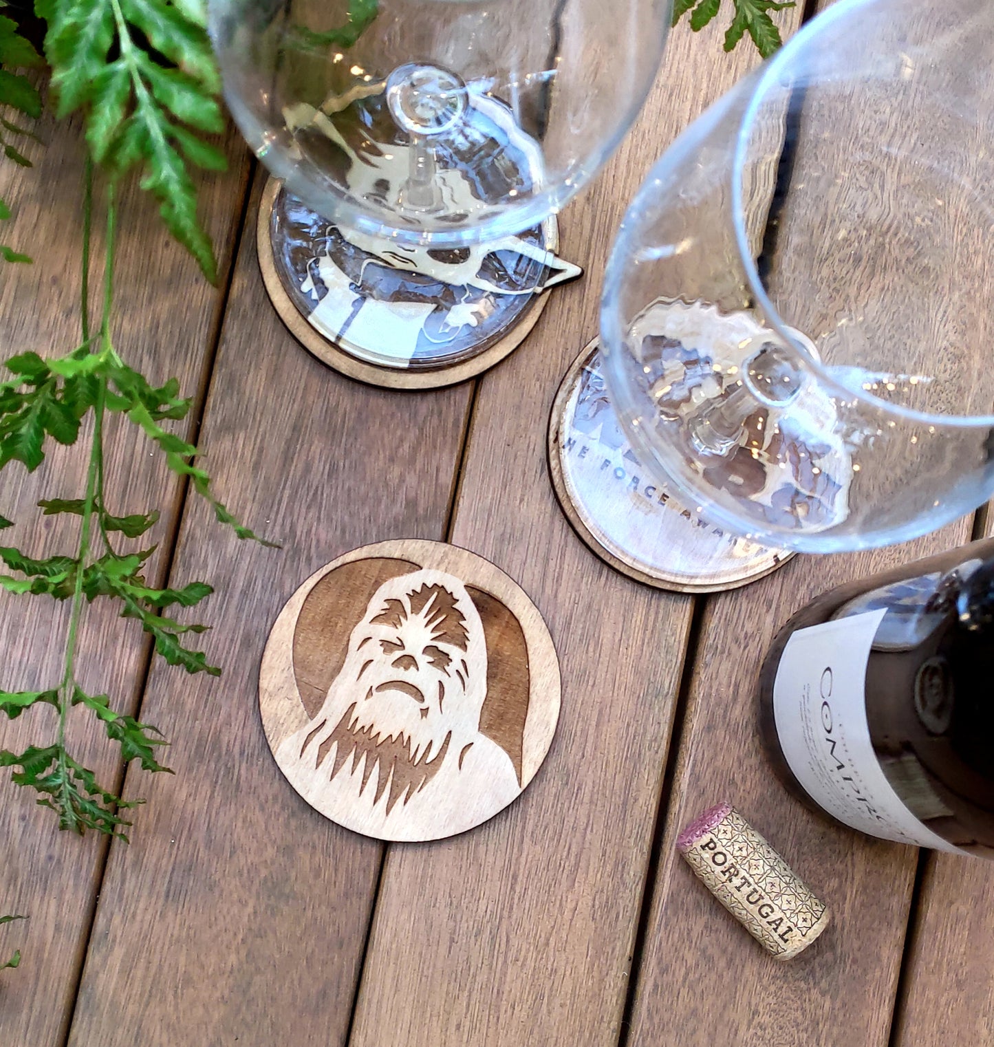 Set of 6 Star Wars Wooden Coasters - Handmade Gift - Housewarming - Wood Kitchenware - Baby Yoda