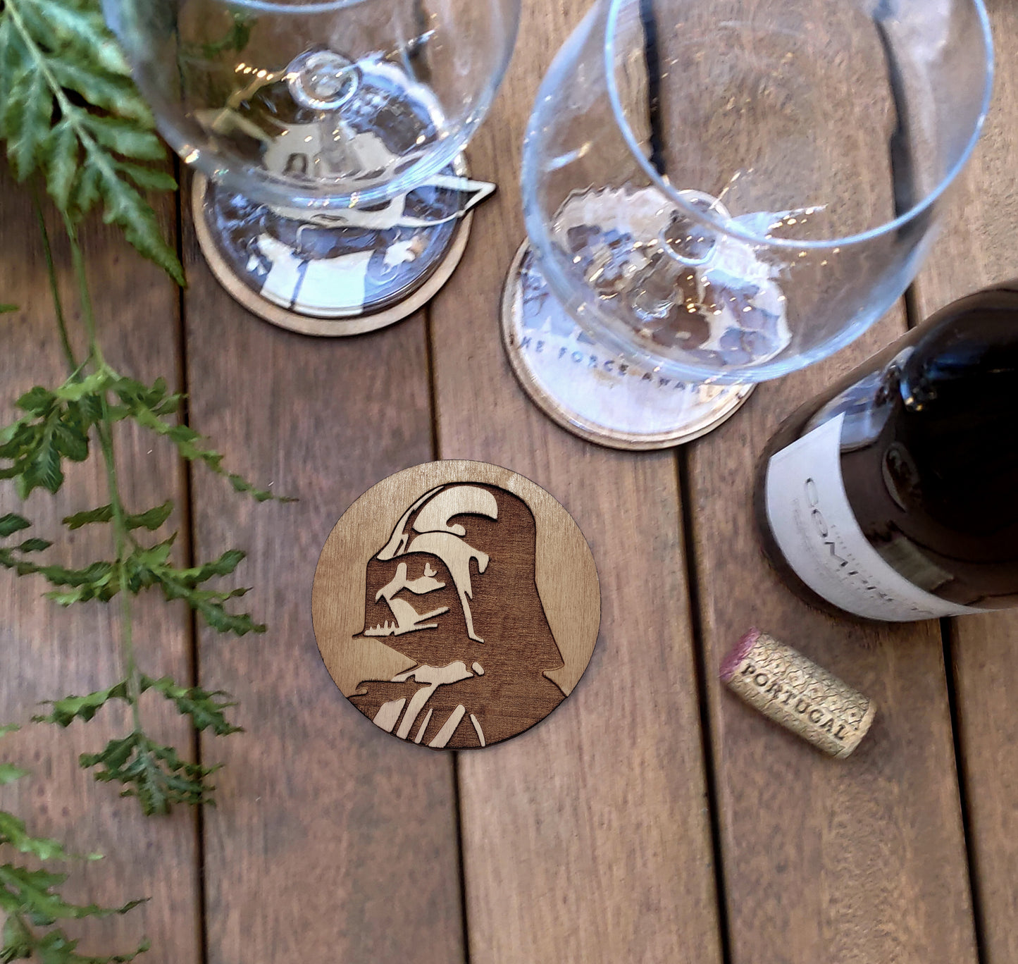 Set of 6 Star Wars Wooden Coasters - Handmade Gift - Housewarming - Wood Kitchenware - Baby Yoda