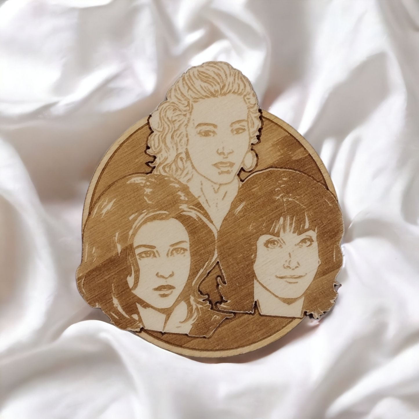 Set of 6 Friends Wooden Coasters - Handmade Gift - Housewarming - Wood Kitchenware
