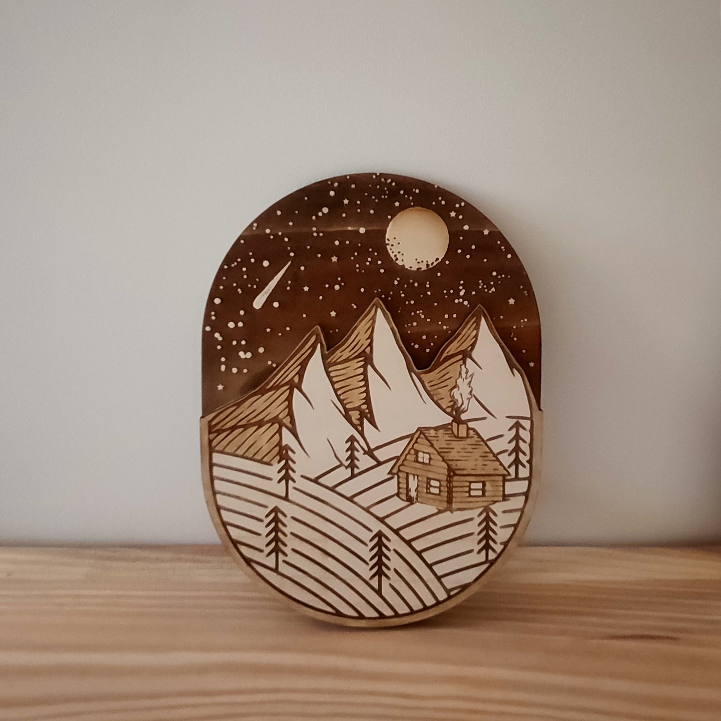 Mountains Wall Art Decor - Wood - Modern Art - Layered Art