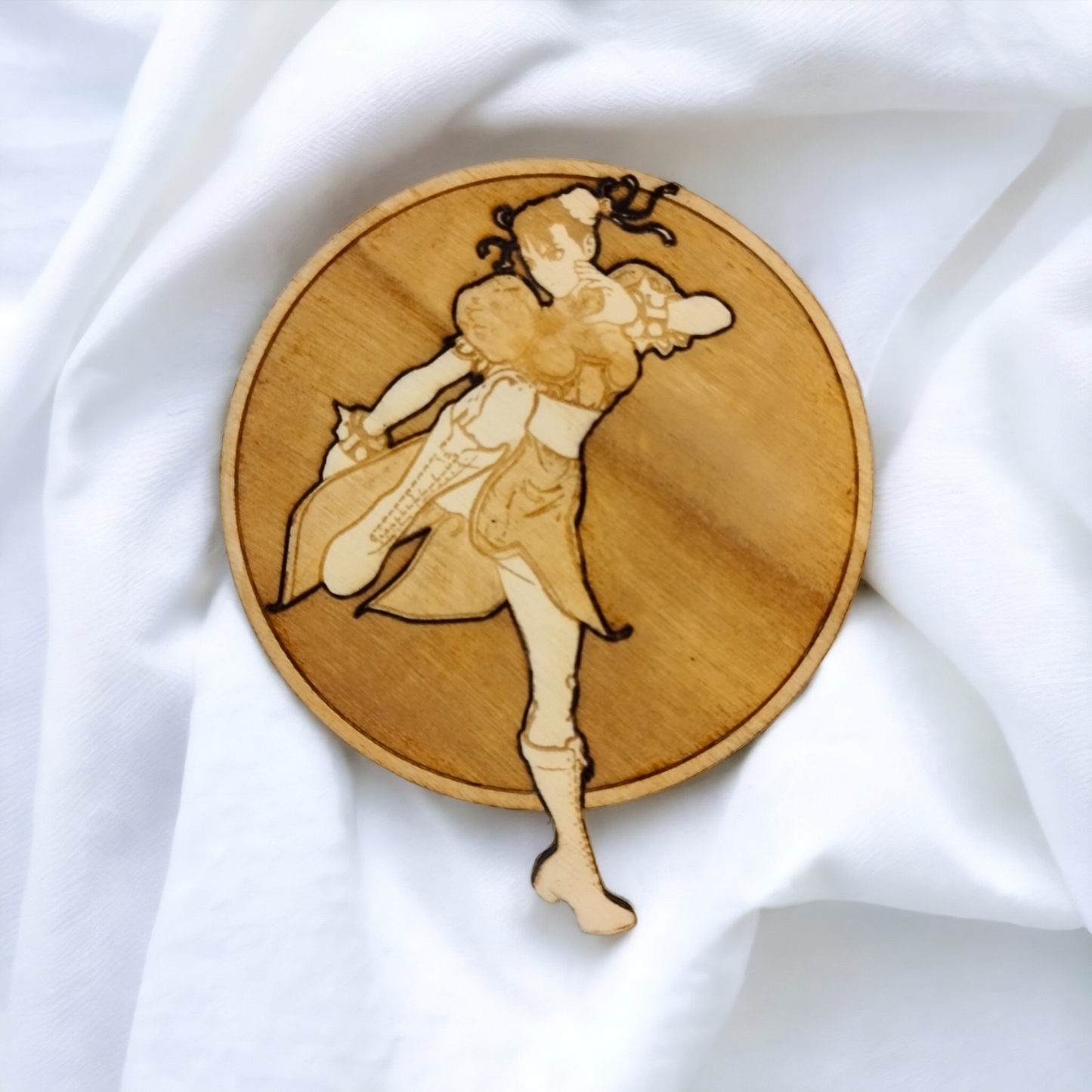 Set of 6 Street Fighter Wooden Coasters - Handmade Gift - Housewarming - Wood Kitchenware