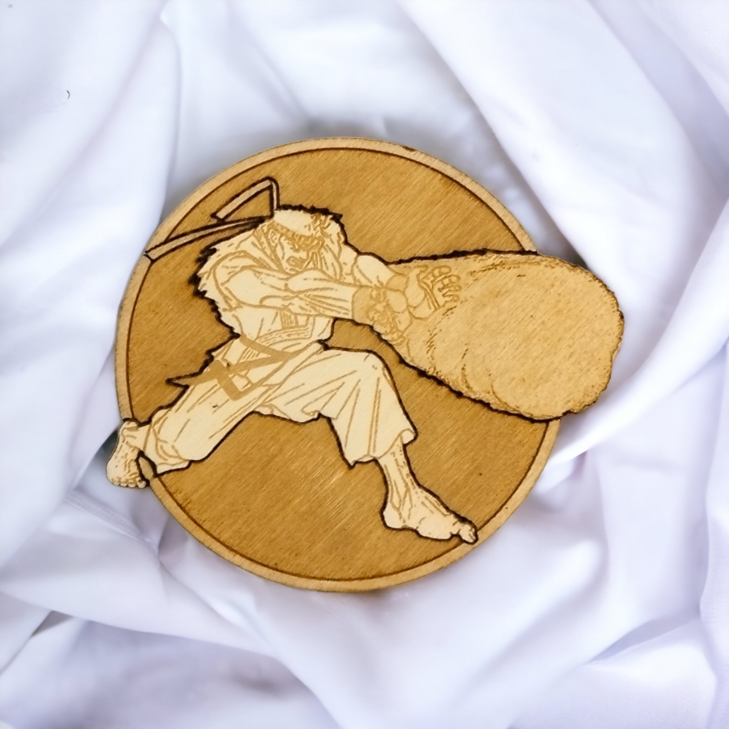 Set of 6 Street Fighter Wooden Coasters - Handmade Gift - Housewarming - Wood Kitchenware
