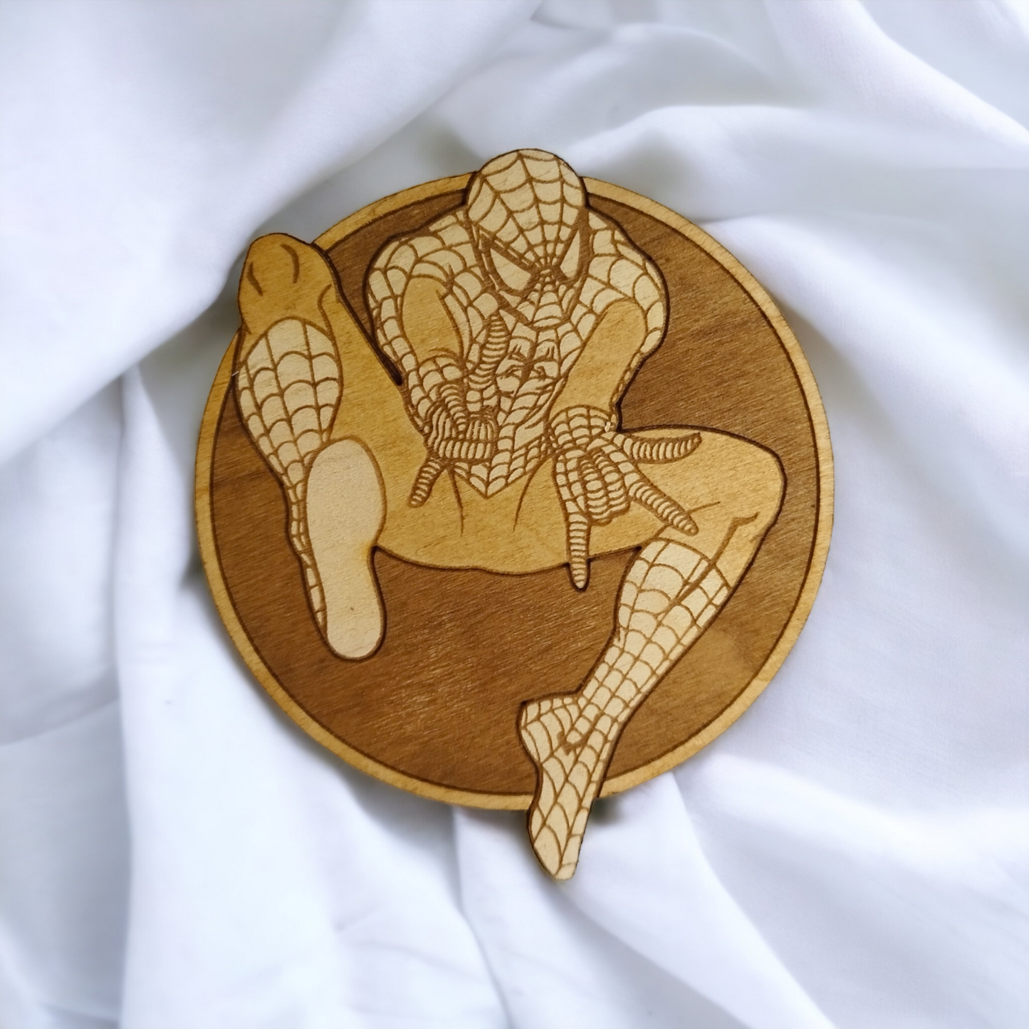 Set of 6 Superheroes Wooden Coasters - Handmade Gift - Housewarming - Wood Kitchenware