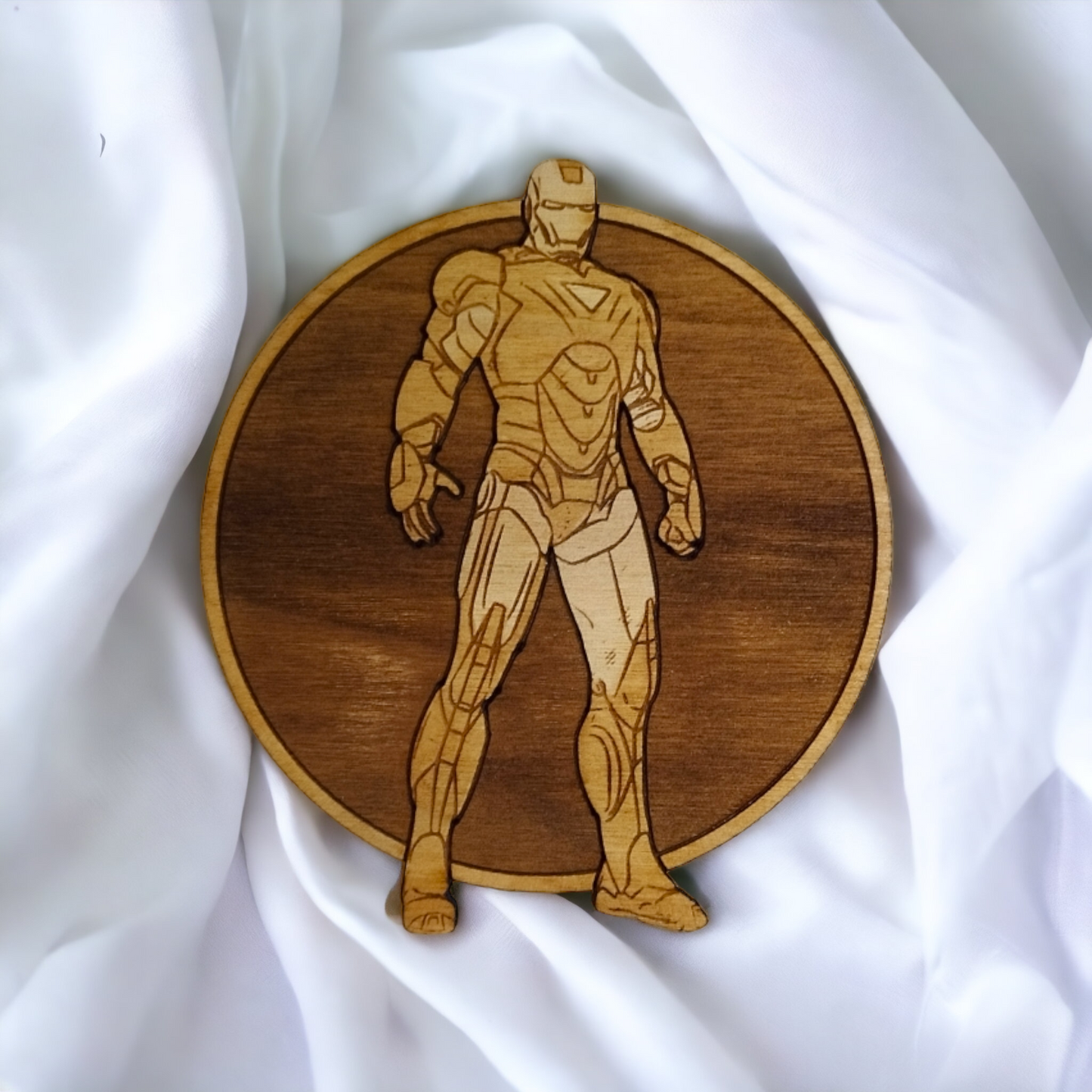 Set of 6 Superheroes Wooden Coasters - Handmade Gift - Housewarming - Wood Kitchenware