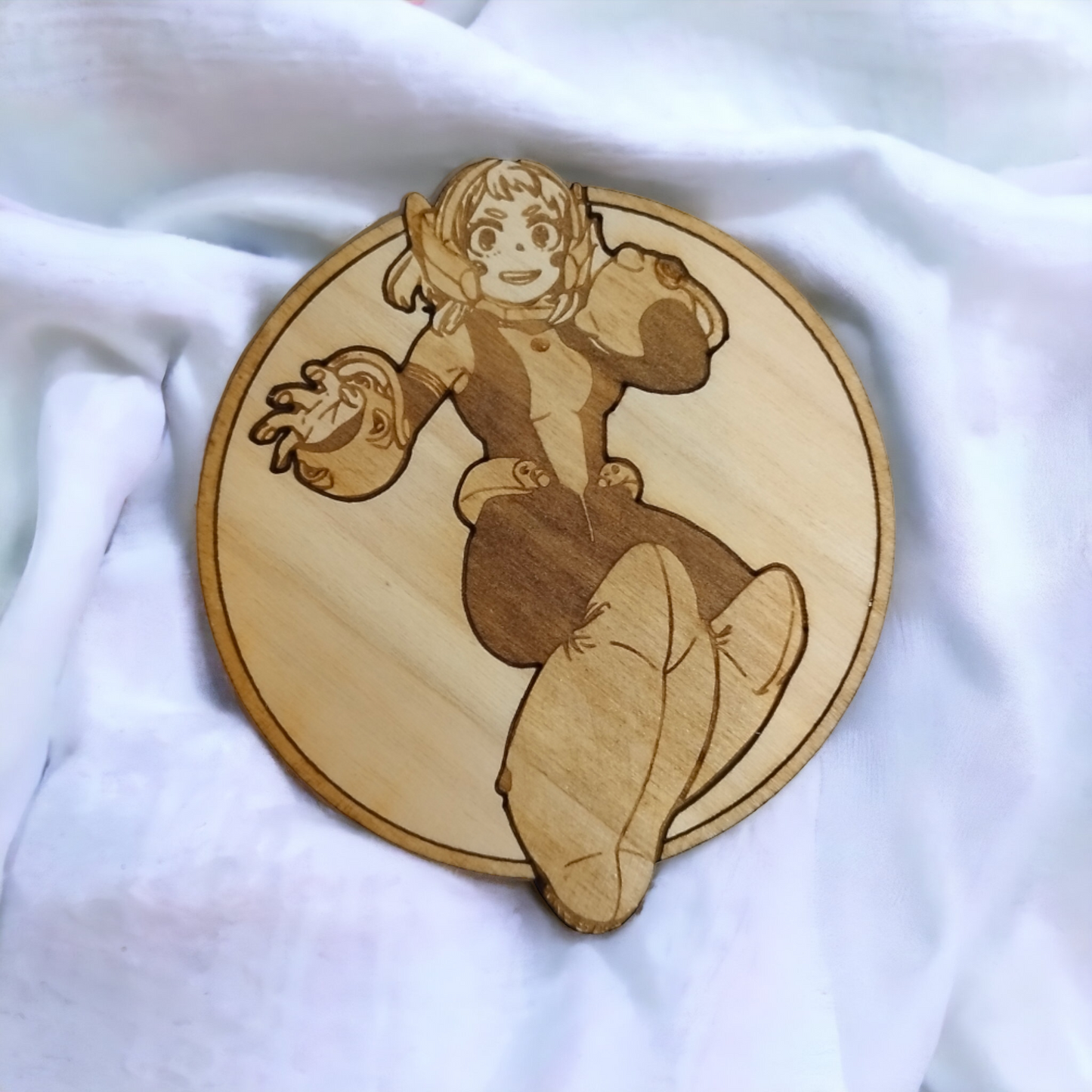 Set of 6 My Hero Academy Wooden Coasters - Handmade Gift - Housewarming - Wood Kitchenware