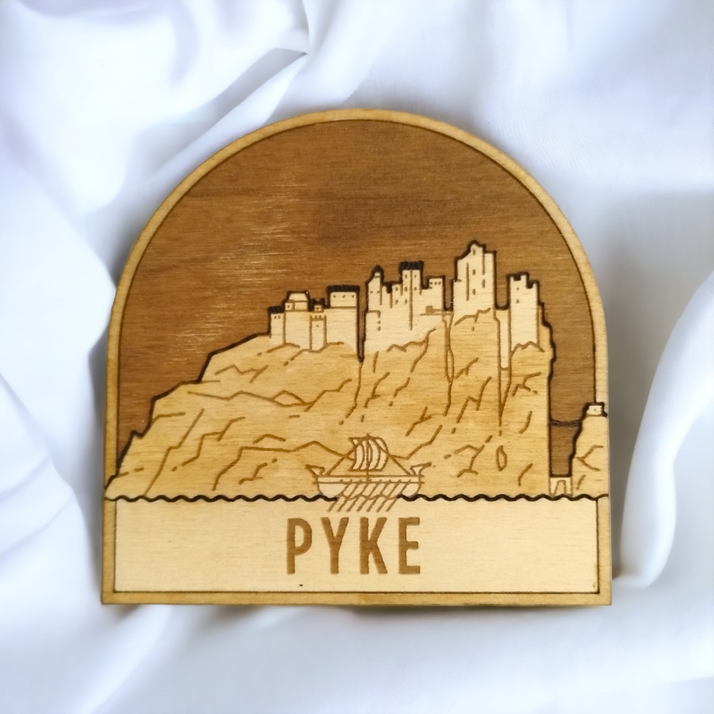 Set of 8 Game of Thrones Places Wooden Coasters - Handmade Gift - Housewarming - Wood Kitchenware