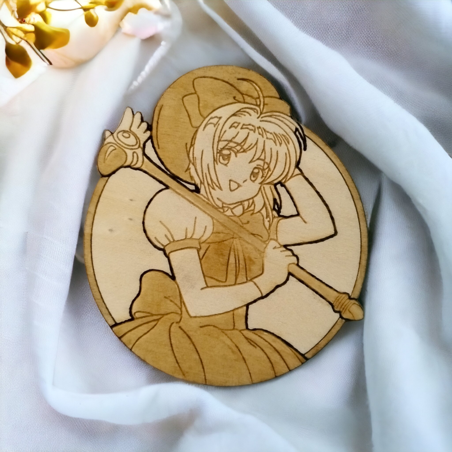 Set of 6 Empowering Women of Anime Wooden Coasters - Handmade Gift - Housewarming - Wood Kitchenware