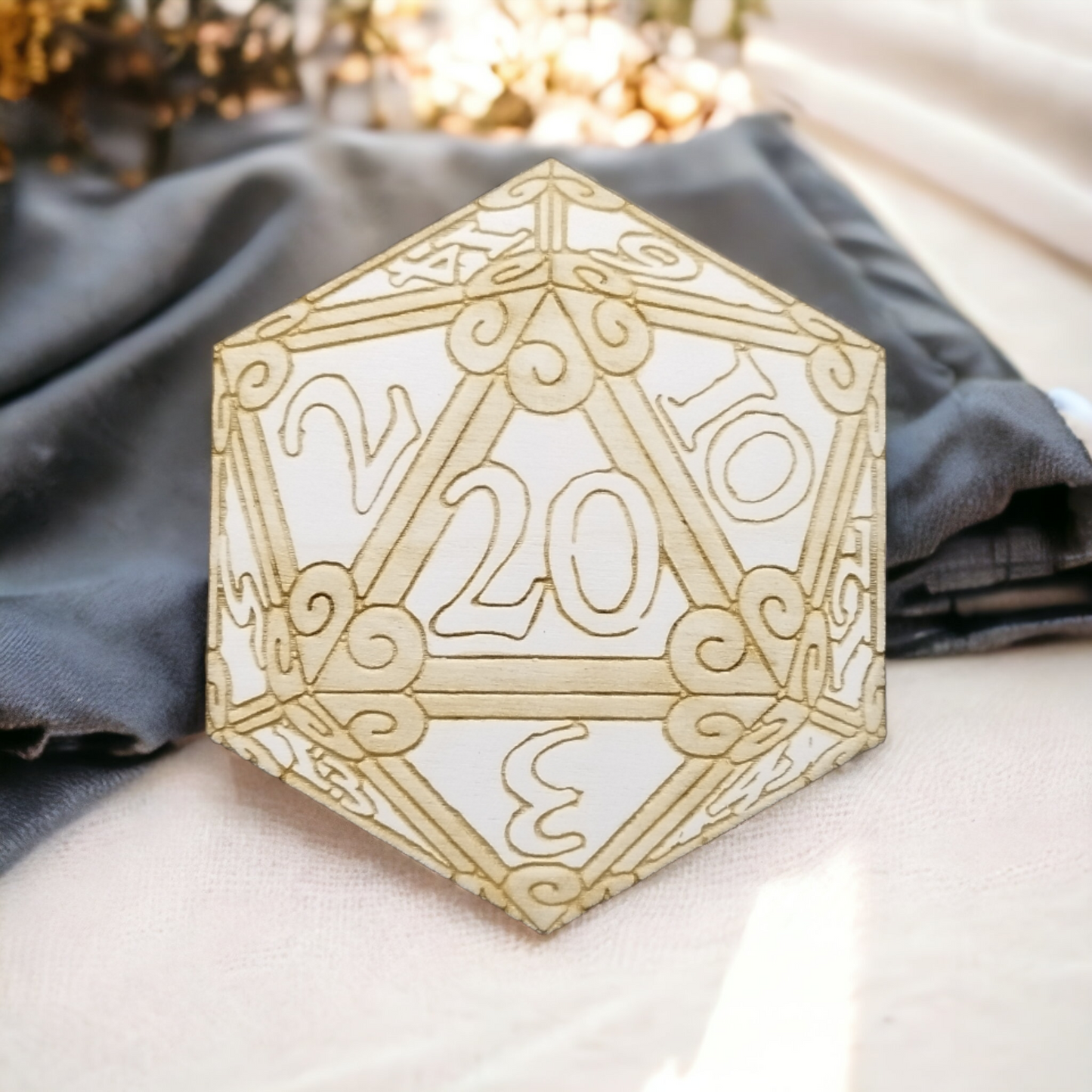 Set of 6 Dungeons & Dragons Wooden Coasters - Handmade Gift - Housewarming - Wood Kitchenware - RPG