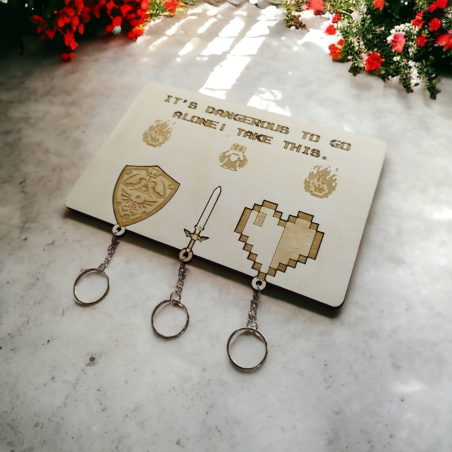 Legends of Zelda Keychain Wall Mounted Key Holder - Gamer Gift