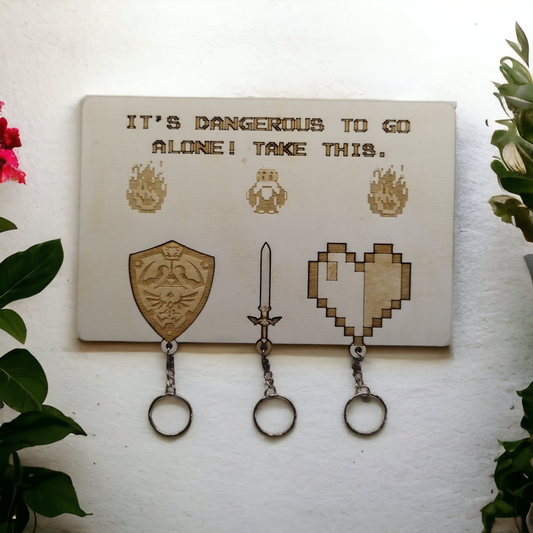 Legends of Zelda Keychain Wall Mounted Key Holder - Gamer Gift