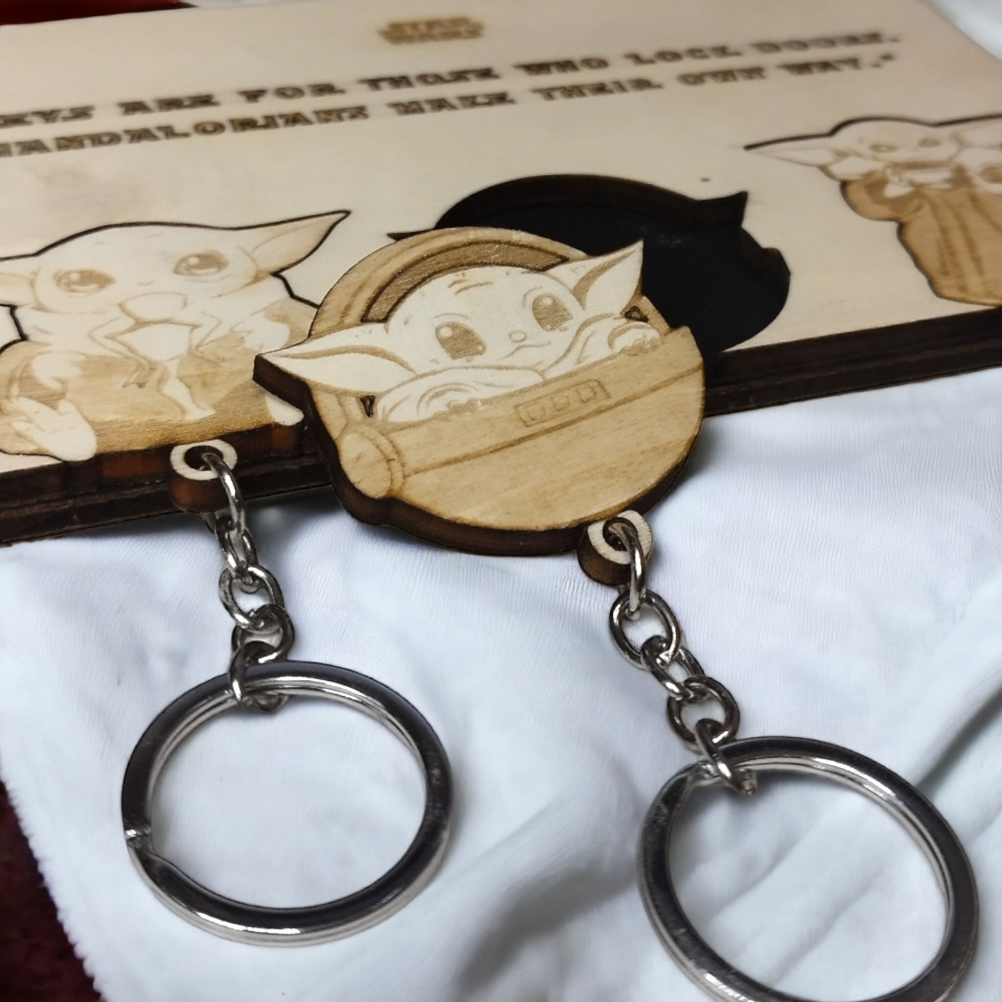 Baby Yoda Keychain Wall Mounted Key Holder - Geek Keyrings
