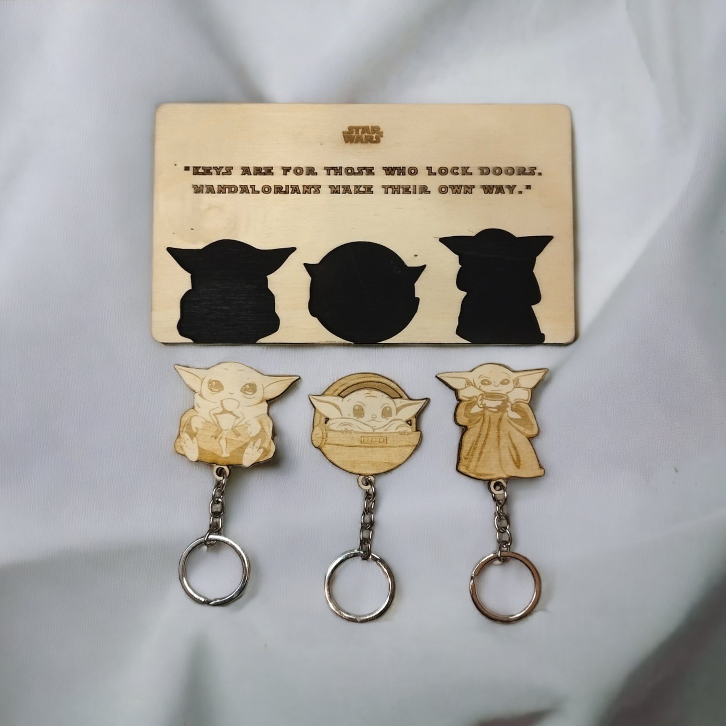 Baby Yoda Keychain Wall Mounted Key Holder - Geek Keyrings