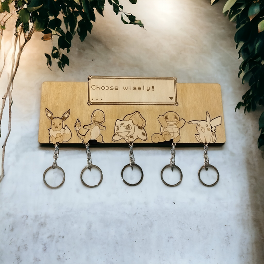 Pokemon Keychain Wall Mounted Key Holder - Geek Keyrings