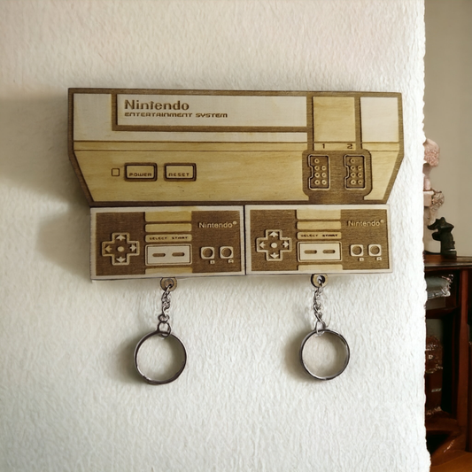 Nintendo Keychain Magnet Wall Mount - Keyring Holder - NES